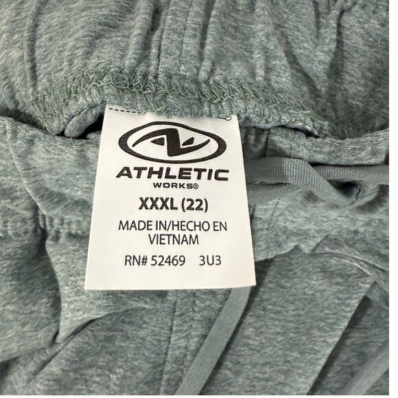 New Athletic Works Super Soft Shorts Green Elastic Waist Front Tie Size 3X (22) - Picture 4 of 4